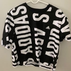 Oversized Adidas Cropped T-Shirt